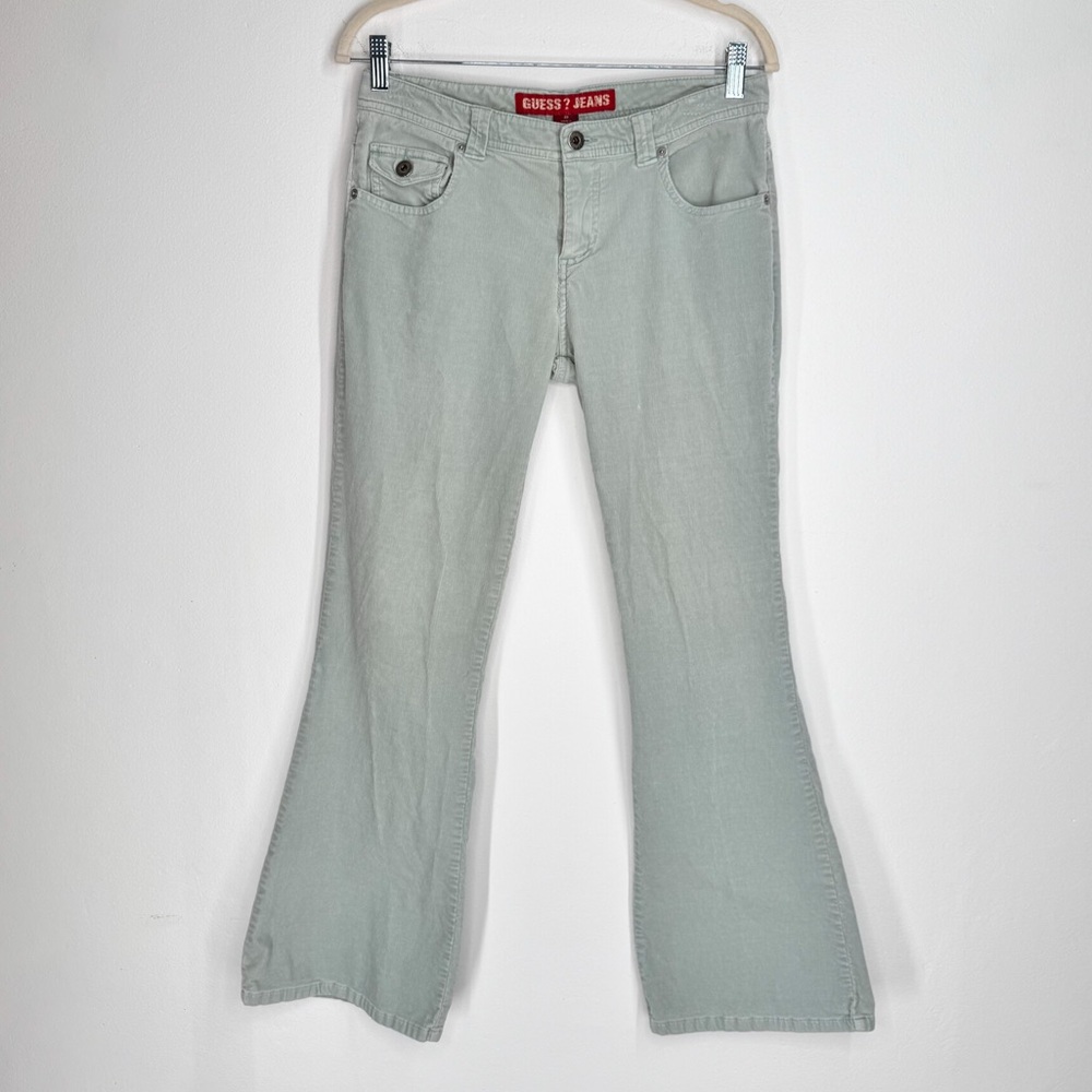 Vintage Guess Mint Green Corduroy Flare Pants Women’s Size 28